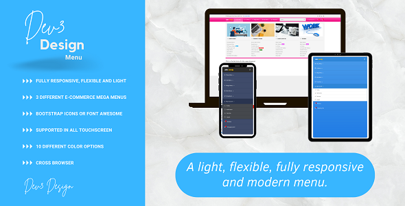 Dev3 Design - Bootstrap 5 Responsive Mega Menu - CodeCanyon Item for Sale