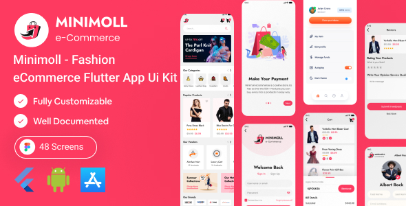 Minimoll - Fashion eCommerce Flutter App Ui Kit - CodeCanyon Item for Sale