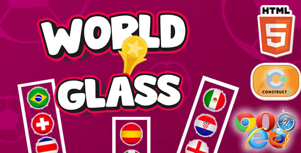 WORLD CUP GLASS - HTML5 Game (Construct 3) - CodeCanyon Item for Sale
