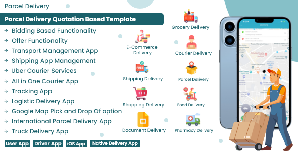 Shipping |On demand | Courier Delivery App | Parcel | Logistic | Services | booking |Template - CodeCanyon Item for Sale