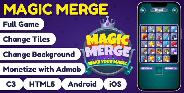 Magic Merge Game 3D - Full Game HTML5,Construct 3 - CodeCanyon Item for Sale