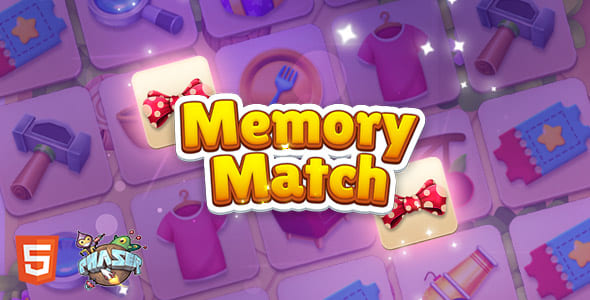 Memory Match - HTML5 Game (Phaser 3) - CodeCanyon Item for Sale
