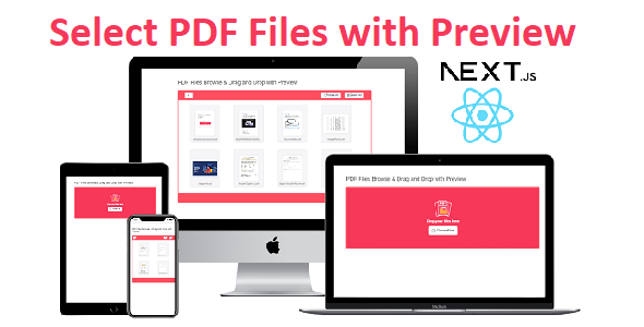 PDF Files Browse & Drag and Drop with Preview - React Component - Next.js - CodeCanyon Item for Sale