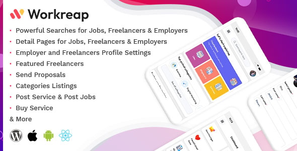 Workreap React Native - Android and IOS Mobile APP - CodeCanyon Item for Sale