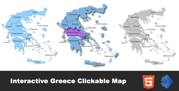 Interactive Greece Clickable Map - CodeCanyon Item for Sale
