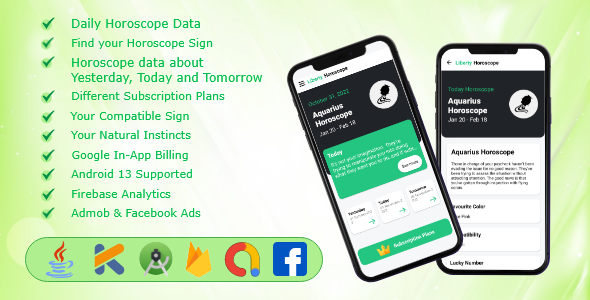 Liberty Horoscope App - Have a glimpse at your future! - CodeCanyon Item for Sale