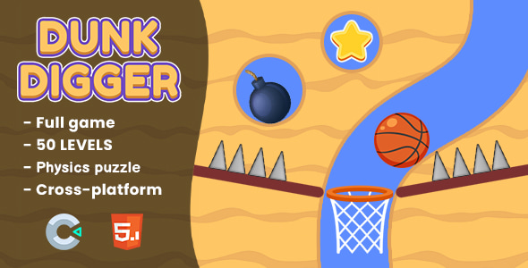 Dunk Digger - HTML5 Game | Construct 3 - CodeCanyon Item for Sale