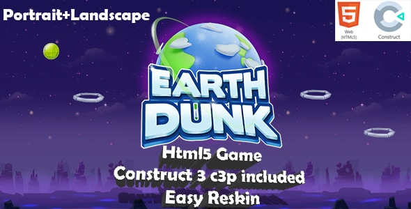 Earth Dunk HTML5 Game Construct 3 - CodeCanyon Item for Sale