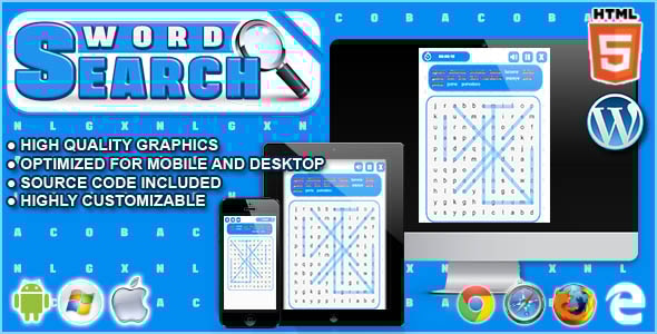 Word Search - HTML5 Word Game - CodeCanyon Item for Sale