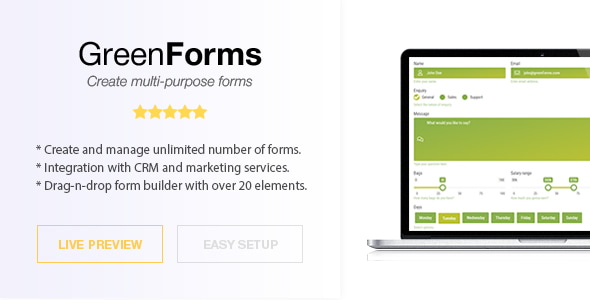 WordPress Form Builder - Green Forms - CodeCanyon Item for Sale