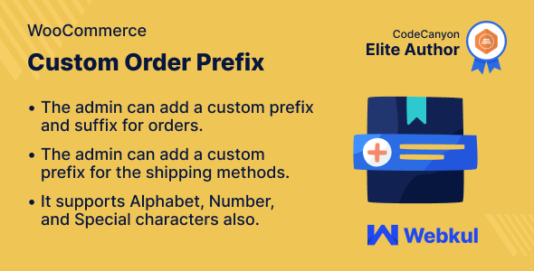 WooCommerce Custom Order Prefix Plugin - CodeCanyon Item for Sale