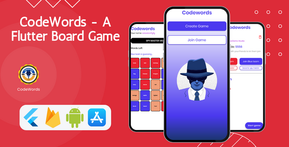 CodeWords - A Board Game | Flutter & Firebase | Android & iOS - CodeCanyon Item for Sale