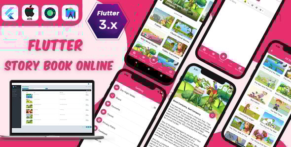 Flutter Story Book App with Admin panel | Flutter full source code | Ready to publish - CodeCanyon Item for Sale