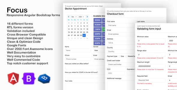 Focus - Angular Bootstrap responsive forms - CodeCanyon Item for Sale