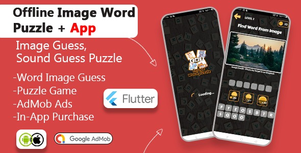 Flutter Game - Image Word Puzzle Game for Android and IOS with Admob integration - CodeCanyon Item for Sale