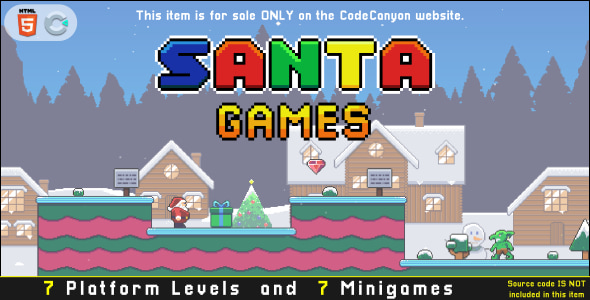 Santa Games - HTML5 Platform 2D Game (NO C3P) - CodeCanyon Item for Sale