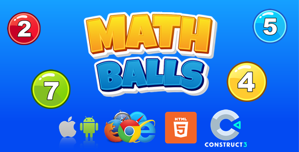Math Balls - HTML5/Mobile Game - Construct 3 (C3P) - CodeCanyon Item for Sale
