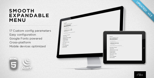 Smooth Expandable Menu - CodeCanyon Item for Sale