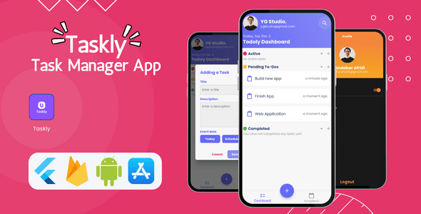 Taskly v1.0.3 - Daily Task Manager App | Flutter & Firebase | Android & iOS - CodeCanyon Item for Sale