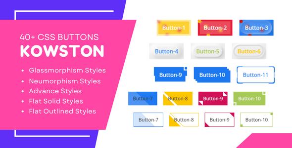 Kowston CSS Buttons - CodeCanyon Item for Sale