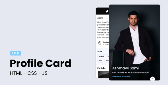 Simple Profile Card - CodeCanyon Item for Sale