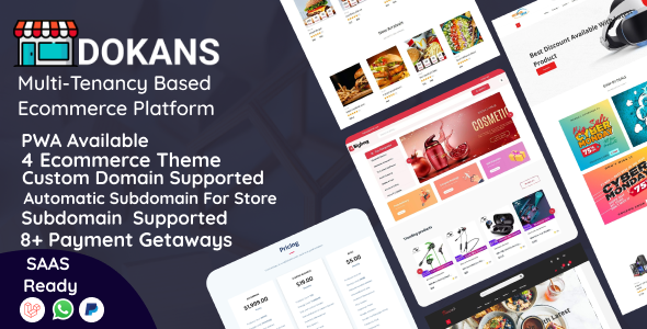 DOKANS - Multitenancy Based Ecommerce Platform (SAAS) - CodeCanyon Item for Sale