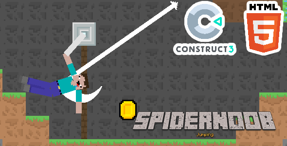 SpiderNoob - HTML5 Game - Construct 3 - CodeCanyon Item for Sale