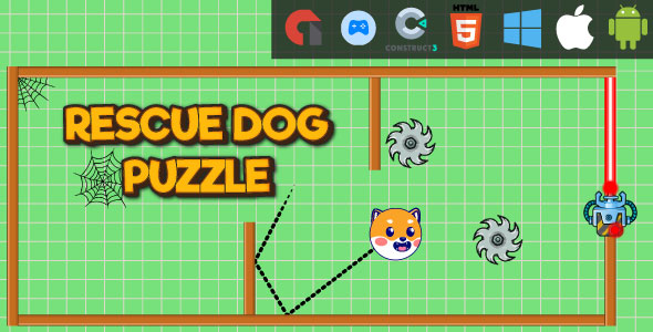 Rescue Dog Puzzle - HTML5 Game - Web, Mobile and FB Instant games(C3p and HTML5) - CodeCanyon Item for Sale
