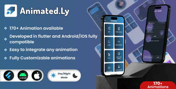 Animated.Ly - 170+ Animations in Flutter | Android, iOS compatible - CodeCanyon Item for Sale