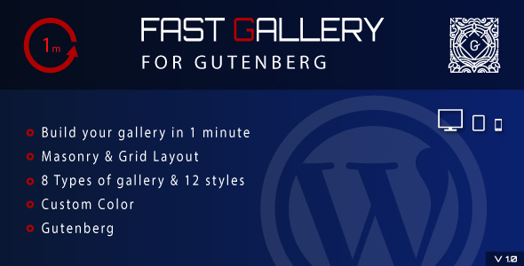 Fast Gallery for Gutenberg - WordPress Plugin - CodeCanyon Item for Sale