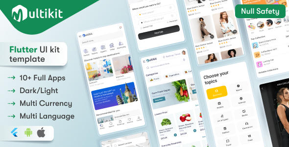 Multikit – Flutter UI Kit | Ready to Use | Developer Friendly - CodeCanyon Item for Sale