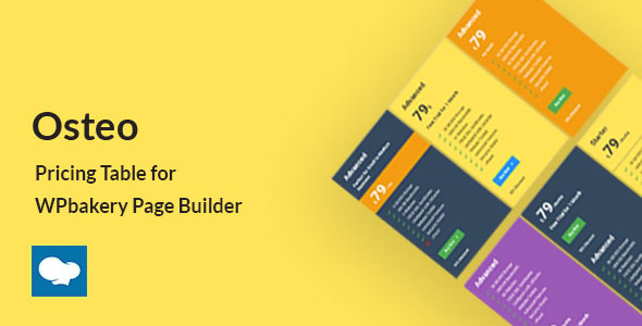 Osteo - Pricing Table for WPbakery - CodeCanyon Item for Sale