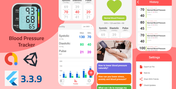 Blood Pressure Tracker - Flutter App - CodeCanyon Item for Sale