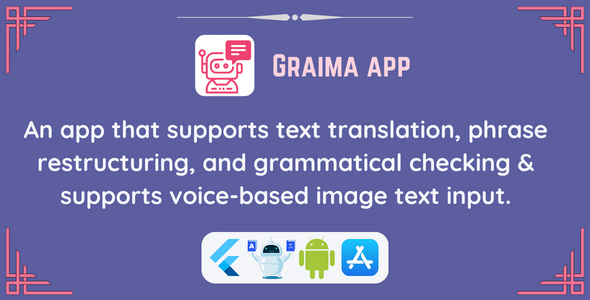 Graima v1.0 - Multi Working Bot App For Content Writers | Cross Platform Apps | Android & iOS - CodeCanyon Item for Sale