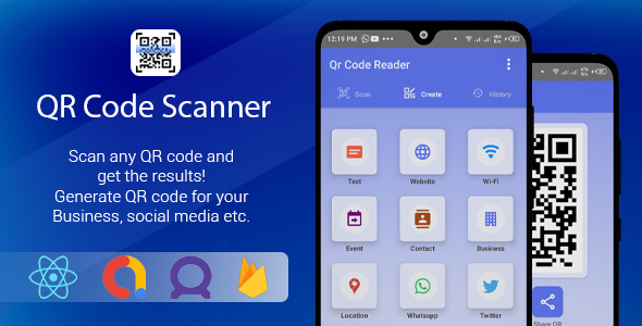 QR Code Scanner & Generator with Admob & Facebook Ads - CodeCanyon Item for Sale