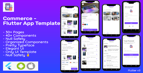 Commerce App - Flutter Ecommerce Template - CodeCanyon Item for Sale
