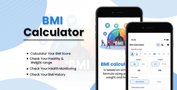 BMI Calculator || iOS Swift | XCode | AdMob - CodeCanyon Item for Sale