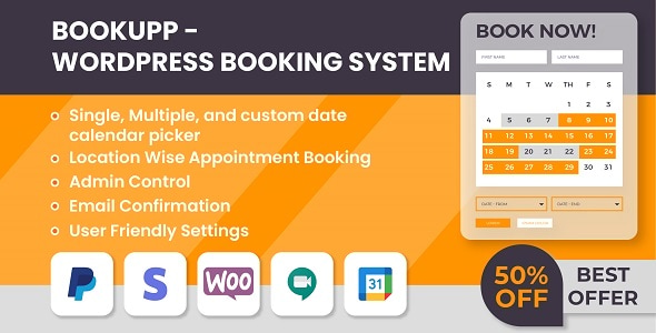 BookUpp - WordPress Appointment Booking and Scheduling System - CodeCanyon Item for Sale