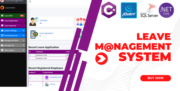 Leave Management System - CodeCanyon Item for Sale