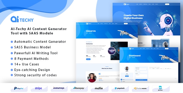 AI-Techy - AI Content Generator Tool with SAAS Module - CodeCanyon Item for Sale