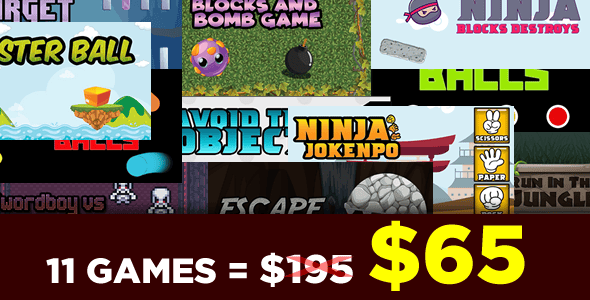 Bundle 11 Games - HTML5 Games "Construct 3" - CodeCanyon Item for Sale