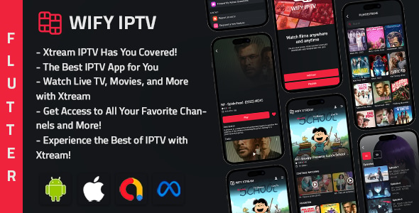 WIFY IPTV Mobile Xtream player Multiple format & ad network - CodeCanyon Item for Sale