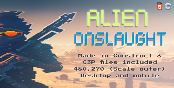 Alien Onslaught - HTML5 Action Game - CodeCanyon Item for Sale