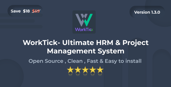 WorkTick - HRM & Project Management - CodeCanyon Item for Sale