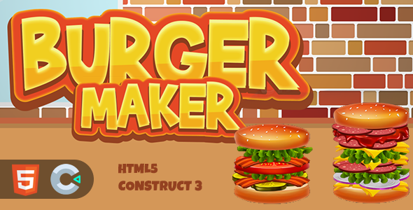 Burger Maker Construct 3 HTML5 Game - CodeCanyon Item for Sale