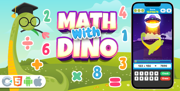 Math With Dino - HTML5,Construct3 - CodeCanyon Item for Sale