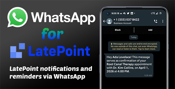 WhatsApp for LatePoint - CodeCanyon Item for Sale