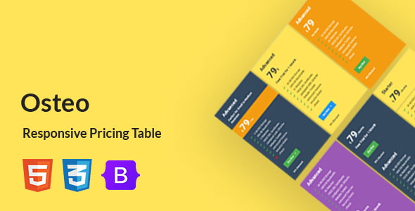 Osteo - Responsive Pricing Table - CodeCanyon Item for Sale