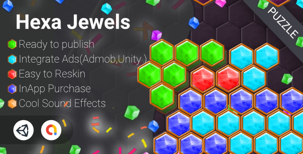 Hexa Jewels (Unity Game+Admob+iOS+Android) - CodeCanyon Item for Sale