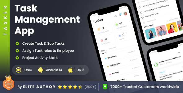 2 App Template| Task Planner | Task Organizer| Task Supervision| Project Management| Tasker - CodeCanyon Item for Sale